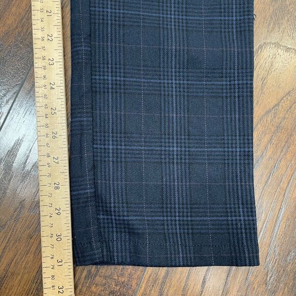 Old Navy Pants 32x32 Blue Plaid Slim Leg Built-In Flex Men's - Picture 9 of 11